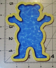 GRIZZLY Griptape Skate Sticker POOL BEAR Logo for skateboards helmets decal I
