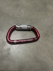 CMC Rescue ProTech Large Aluminum D Screw Lock Carabiner Red 300193