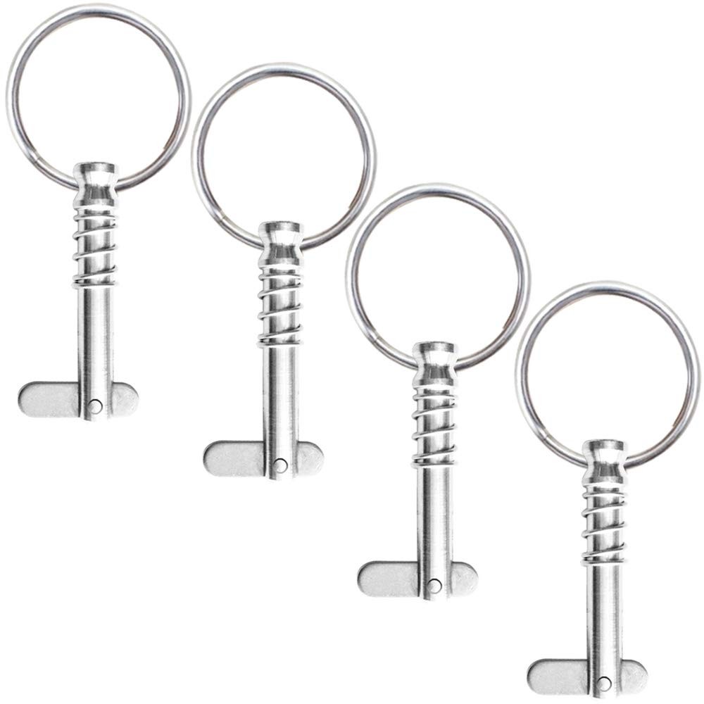 4-Pack 1/4″ 316 Stainless Steel Quick Release Bimini Top Pins with Drop Cam