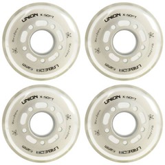 Labeda Roller Hockey Wheels Union 4-Pack White 68mm X-Soft