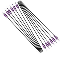 30» Archery Carbon Arrows Spine 500 7.8mm Turkey Feathers for Hunting / Quiver