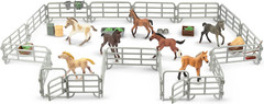 Kids Corral Fence Pasture Panel Gates Horse Farm Pretend Play Toy Gift