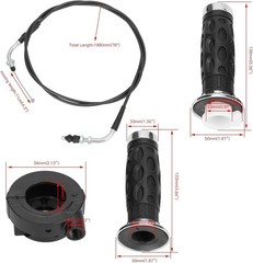7/8 Twist Grip 78″ Throttle Cable for GY6 50 80 125 150cc QMB139 157QMJ TaoTao L