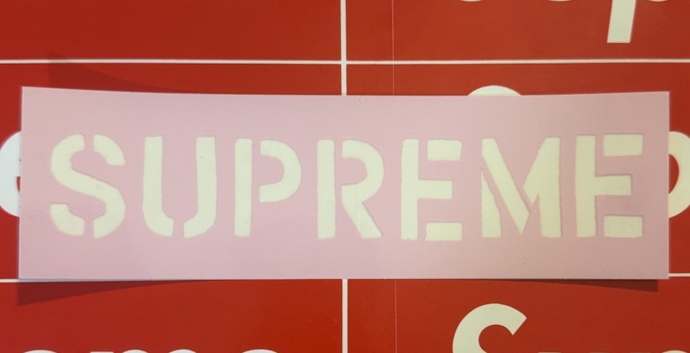 Supreme Hard Pink Logo Sticker (Clear Sticker) SS26 Authentic Ships Same Day ✉️