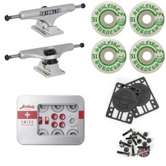 Independent Skateboard Trucks Reynolds Hollow + Spitfire Wheels, Swiss Bearings