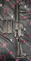 6mmProShop X Daniel Defense Mk18 Gas Blowback Airsoft Rifle- Golden Eagle