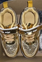 LED Light Up Roller Skate Shoes Glitter Gold Woowyet Size 12 Little Kid EUR 30