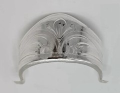 WESTERN COWBOY BOOT TIPS Pair – Silver Engraved Flat Tips w Heel Guards