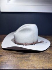Stetson Silver Belly Gus Western Cowboy Hat 4X Beaver 7 3/8 VINTAGE Made In USA
