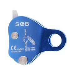 Climbing Ascender Fall Protection Rope Grab Belay Device Gear Aluminum Blue