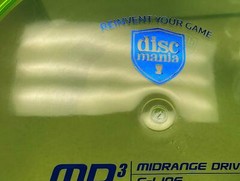 Discmania C-Line MD3 Lime Green with Blue Foil Stamp 177 grams