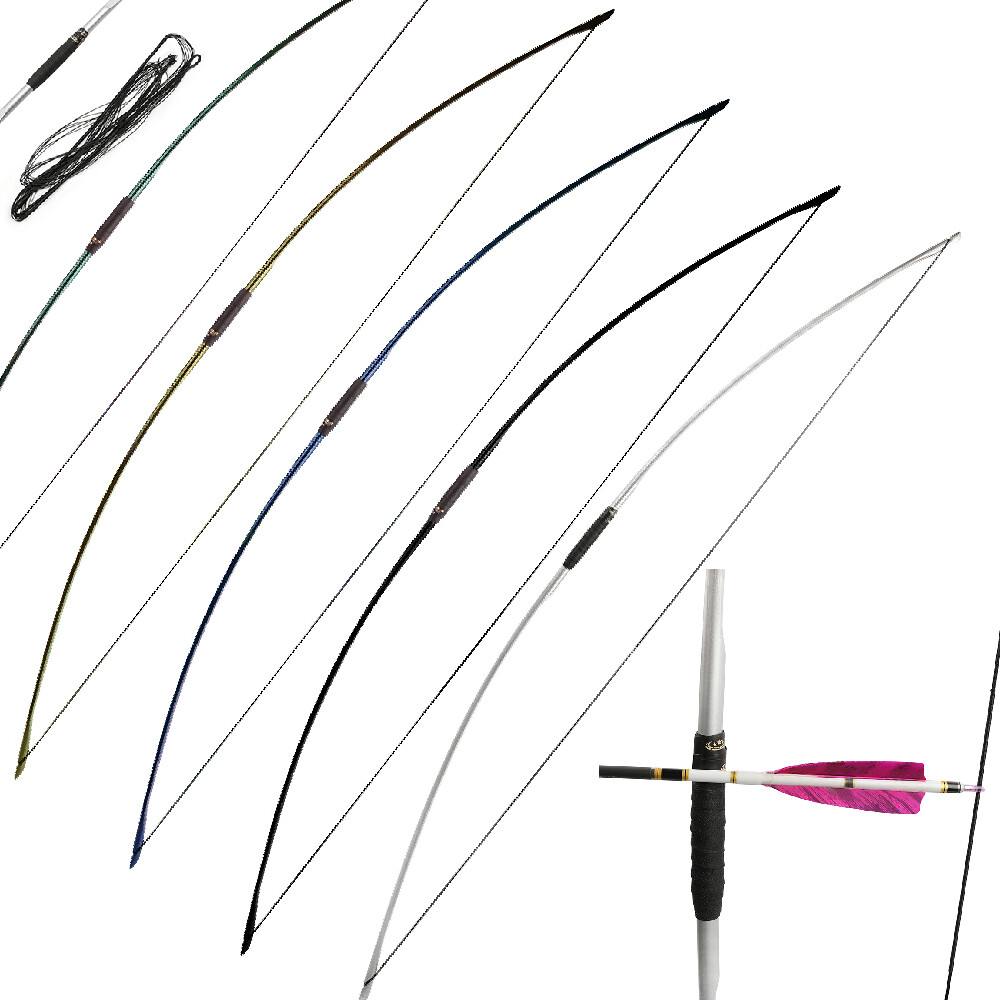 67″ English Longbow 25-120lbs Straight Bow Traditional Target Shoot Hunting R/LH