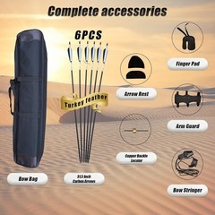 Recurve Bow and Arrow Set, Newset Professional Aldults Archery Hunting Bow Ki…