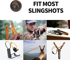 200pcs Clay Slingshot Ammo with 10pcs Slingshot Replacement Band for All Insert