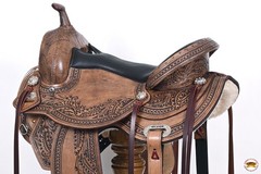 21HS HILASON Western Horse Saddle American Leather Flex Tree Trail & Pleasure