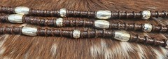 Romel Reins – Silver Ferrule Show Ring – Dark Oil – Hand Braided