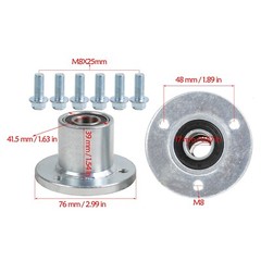 2X 5 Inch Go Kart Wheels 10×4.50-5 Front Tire Aluminum Rim Hub Steering Knuckle