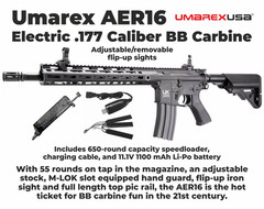 Umarex AER16 .177 Caliber Electric-Powered Full Auto Air Rifle 2252126