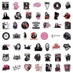 25 Piece Mix Lot 2” Grim Reaper Gothic Skull Stickers Decals, Valentines Mix