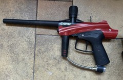 Two Paintball Guns: Tippmann 98 Custom, Cybrid , 2 Masks, Air Tanks, Hopper