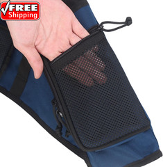 3-Tubes Hip Quiver Waist Hanged Arrow Archery Carry Bag with Pockets Adjustable