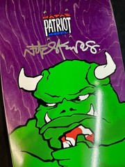 RARE SIGNED Natas Kaupas Patriot 101 Skateboard Deck World R7 Prime AUTOGRAPHED
