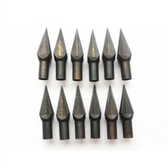 12pcs 220gr Tradition Hunting Bamboo Wooden Arrow Tips Broadheads DIY Bore 3/10″