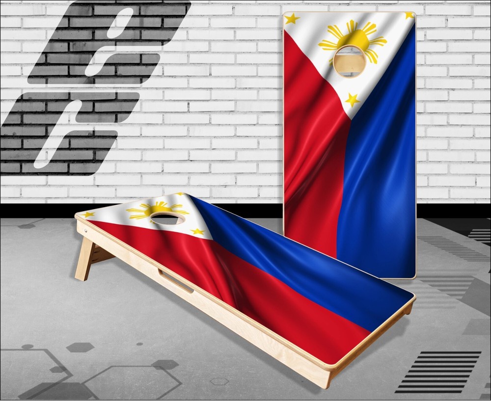 Philippines Flag Cornhole Boards Bean Bag Toss Game