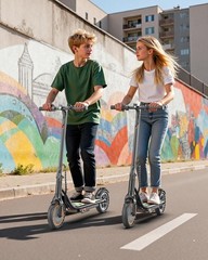 Sigravy B1 Teens electric scooter 350W 19MPH with app Flat-Free Tires 25lb Light
