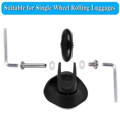 OwnMy 40mm x 18mm Luggage Suitcase x 18mm, Black 40x18mm / 4Pcs