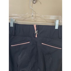 B Vertigo Size 24 Navy Blue Pink Full Seat Silicone Grip Equestrian Breeches