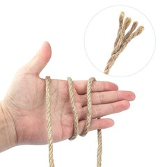 Jute Rope 1/4 Inch, 100 Feet Natural Twine, Strong Hemp, Brown Thick 6mm Heav…