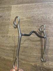 Silver Engraved Straight Bit With Sweet Iron Mouth