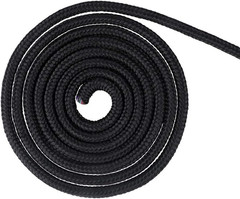 Nylon Rope, 100 Feet Black Nylon Rope, 1/4 Inch Solid Braided Rope Thick Strong