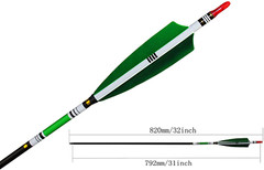 30″/32″ Turkey Feathers Carbon Arrows Spine500 for Compound Recurve Bow Hunting