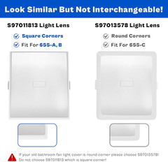 Prime&Swift S97011813 Light Lens Fit for Broan,Bathroom Light Cover Replacement