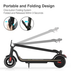 FOLDING ELECTRIC SCOOTER FOR TEEN ADULT LONG RANGE COMMUTE E-SCOOTER 187 & 281WH
