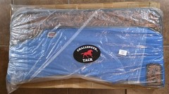 Challenger 39253TR Western Contoured Wool Felt Saddle Pad Turquoise 32×30