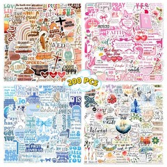 200Pcs Jesus Christian Stickers, Waterproof Vinyl Inspirational Bible Verse S…