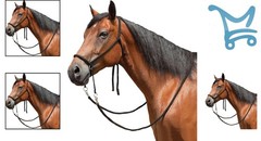 Nylon Bitless Bridle Reins Horse Control Unisex Basic Training Gear