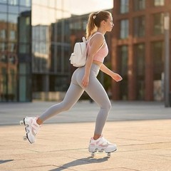 Retractable Pink Roller Skate Shoes | Size 9.5