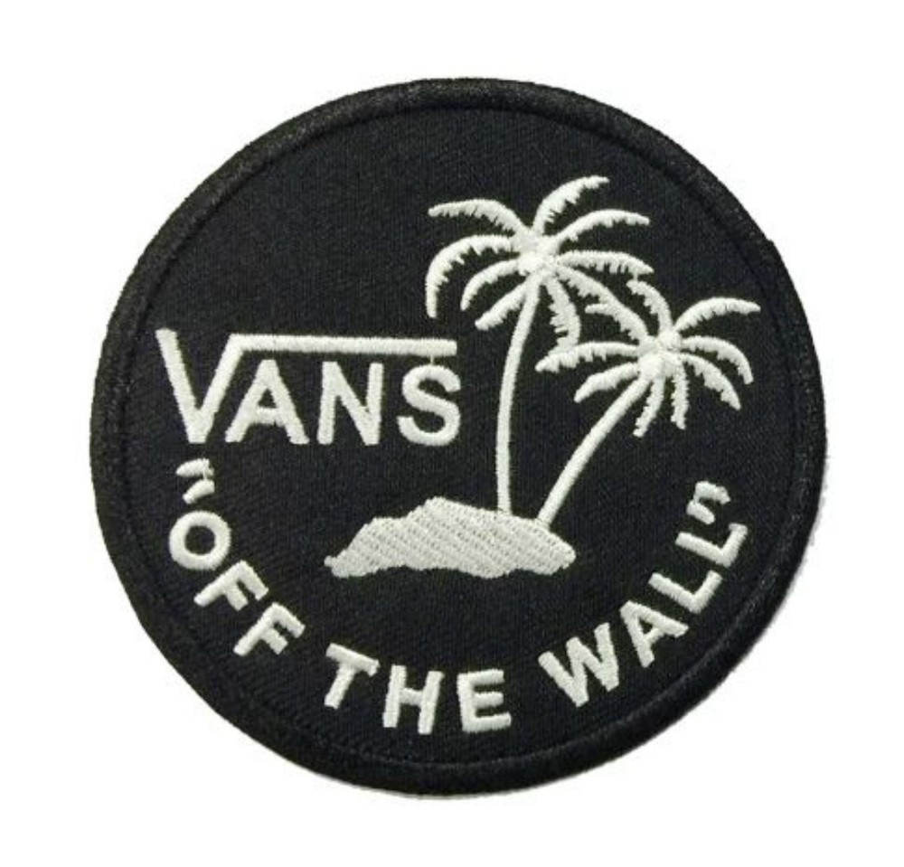 VANS «OFF THE WALL» NEW EMBROIDERED IRON ON PATCH SKATEBOARD ROUND