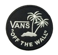 VANS «OFF THE WALL» NEW EMBROIDERED IRON ON PATCH SKATEBOARD ROUND