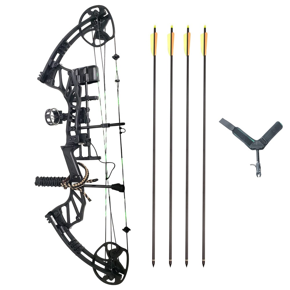 SAS Feud X 30-70 Lbs 19-31 Draw Length Compound Bow Pro Package for Hunting Fiel