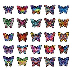30Pcs Random Cool Neon Colorful Butterfly Nature Animal Waterproof Stickers