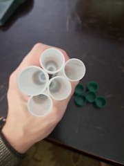 5 Vintage Paintball Marker Tubes 10 Rounds Holder Speedloader with Green Caps
