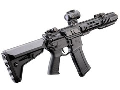 6mmProShop SAI Licensed GRY AR-15 Airsoft AEG Rifle (Black / 6.5″ / Gun Only)
