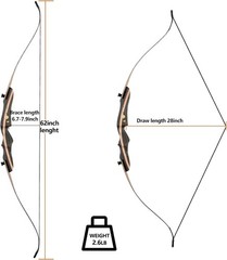 Archery Takedown Recurve Bow 62 inch for Adults 20-50lbs Target Practice&Hunting