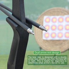 57″ Takedown Recurve Bow & 30″ Arrows Set with Archery Hunting Accessories Kit