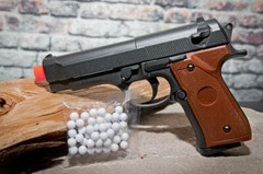UKARMS G22 6.5″ Full Metal Alloy Airsoft Pistol Gun Faux Wood Grips 230 FPS